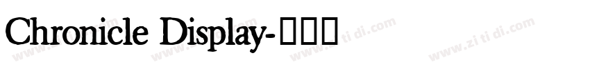 Chronicle Display字体转换